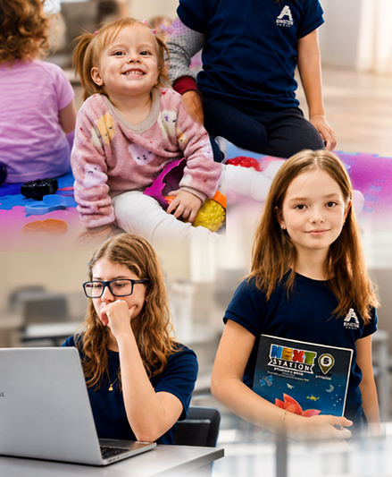 Alunos de diferentes idades do Colégio A. Einstein